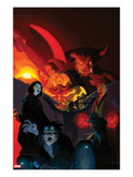 Uncanny X-Force 14 Cover: Dark Beast, Pestilence, Famine, Death, War, Archangel, and Genocide Posters by Esad Ribic