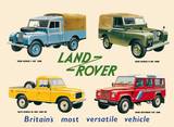 Land Rover Collage Emaille bord Land Rover Collage Emaille bord