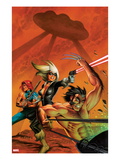 Wolverine & Black Cat: Claws 2 2 Cover: Wolverine and Black Cat in Action Prints by Joseph Lisner