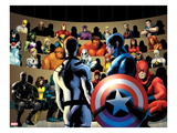 FF 11: Mr. Fantastic, Captain America and Others Print by Barry Kitson