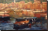 Anchored Boats, Portofino Stretched Canvas Print by Philip Craig