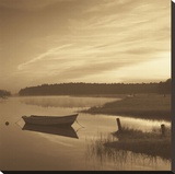 Misty Morning Stretched Canvas Print by Mike Sleeper