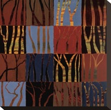 Red Trees II Stretched Canvas Print by Gail Altschuler