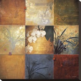 Orchid Nine Patch Stretched Canvas Print by Don Li-Leger