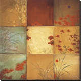 Poppy Nine Patch Stretched Canvas Print by Don Li-Leger