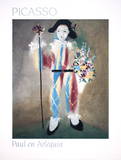 Paul en Arlequin Poster van Pablo Picasso Paul en Arlequin Poster van Pablo Picasso