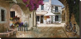 Picking Up Flowers Stretched Canvas Print by Gilles Archambault