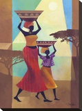 Mother's Helper Stretched Canvas Print by Keith Mallett