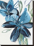 Flowers of Azure II Stretched Canvas Print by Angela Maritz