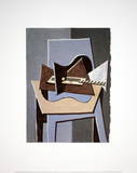 Gitarre auf einem Tisch Kunstdruck von Pablo Picasso
