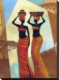 Sisters Stretched Canvas Print by Keith Mallett