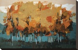 Stand on Slate Stretched Canvas Print by Peter Colbert