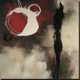 Resonance in Red Stretched Canvas Print by Laurie Maitland