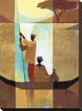On the River II Reproduction transférée sur toile par Keith Mallett