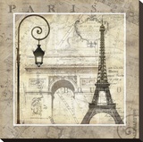 Paris Holiday Stretched Canvas Print by Keith Mallett