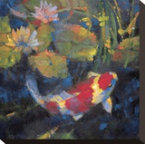 Water Garden I Stretched Canvas Print by Leif Ostlund