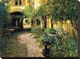 Alsace Courtyard Stretched Canvas Print by Philip Craig