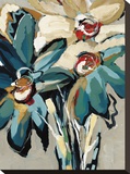 Blooming Blue I Stretched Canvas Print by Angela Maritz