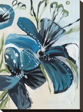 Flowers of Azure I Stretched Canvas Print by Angela Maritz
