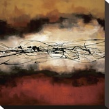 Harmony in Red and Ochre Stretched Canvas Print by Laurie Maitland