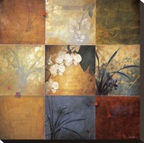Orchid Nine Patch Stretched Canvas Print by Don Li-Leger