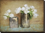 Vintage Tulips I Stretched Canvas Print by Cristin Atria