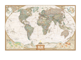 Spanish Executive World Map Prints