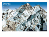 Mt. Everest Map Prints