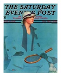 "Tennis in Blue," Saturday Evening Post Cover, June 16, 1934 Giclee Print by Penrhyn Stanlaws