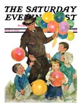 "Balloonman," Saturday Evening Post Cover, May 9, 1931 Giclee Print by Ellen Pyle