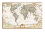 French Executive World Map Affiches