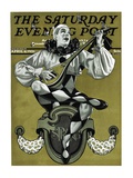 "Harlequin Mandolin Player," Saturday Evening Post Cover, April 4, 1931 Giclee Print by Elbert Mcgran Jackson