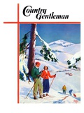 "Ski Break," Country Gentleman Cover, January 1, 1939 Giclee Print by Charles Hargens