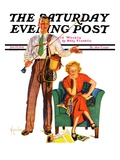"Whose Vacation," Saturday Evening Post Cover, July 25, 1936 Giclee Print by R.J. Cavaliere