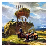 "Stacking Hay,"July 1, 1950 Giclee Print by  Pleisner