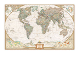 German Executive World Map Posters