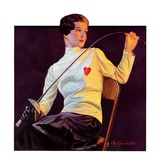 "Female Fencer,"April 1, 1933 Giclee Print by Alfred F. Cammarata