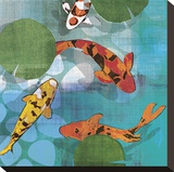 Lucky Koi II Stretched Canvas Print by Tandi Venter
