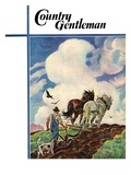 "Horse-Drawn Plow," Country Gentleman Cover, March 1, 1939 Giclee Print by Paul Bransom