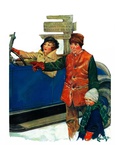 "Asking Directions,"January 9, 1932 Giclee Print by Ellen Pyle