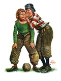"Football Huddle,"November 12, 1927 Giclee Print by Alan Foster