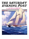 "Yachts at Sea," Saturday Evening Post Cover, May 20, 1933 Giclee Print by Anton Otto Fischer