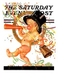 "Baby New Year Celebrates," Saturday Evening Post Cover, January 2, 1937 Giclee Print by J.C. Leyendecker