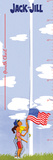 Jack and Jill - American Flag Growth Chart Wall Decal