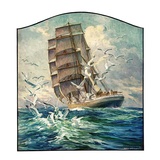 "Storm at Sea,"October 31, 1931 Giclee Print by Anton Otto Fischer