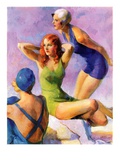 "Three Bathing Beauties,"July 8, 1933 Giclee Print by John LaGatta