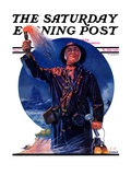 "Signaller," Saturday Evening Post Cover, December 19, 1931 Giclee Print by J.F. Kernan