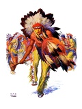"Dancing Warrior,"April 4, 1936 Giclee Print by William Henry Dethlef Koerner