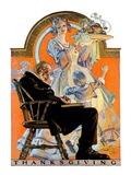 "Childhood Thanksgiving,"November 26, 1927 Giclee Print by J.C. Leyendecker