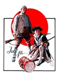 "Revolutionary Soldiers,"July 4, 1925 Reproduction procédé giclée par William Meade Prince